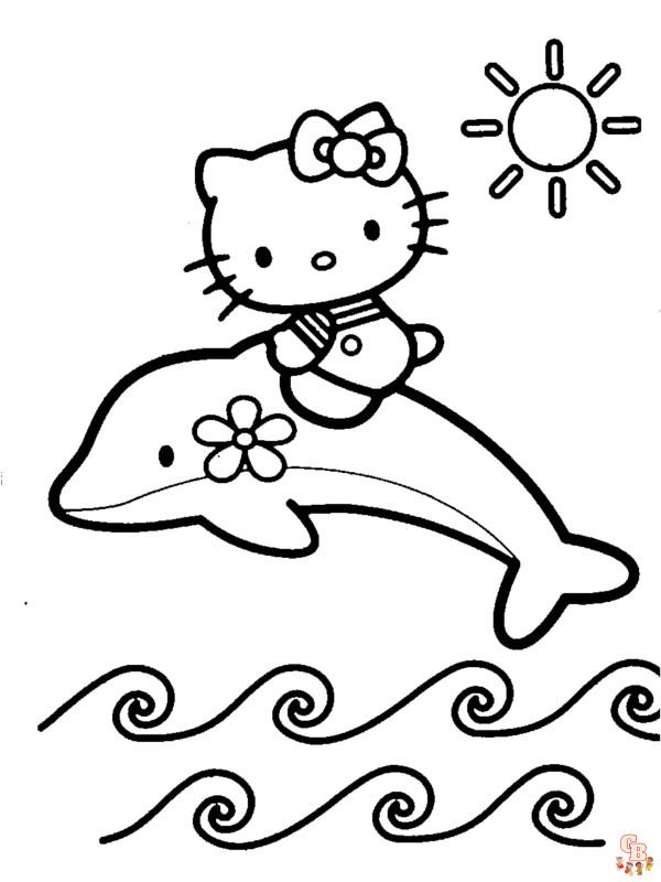 Coloriage Hello Kitty Gratuit en Ligne pour les Enfants Pages à Colorier