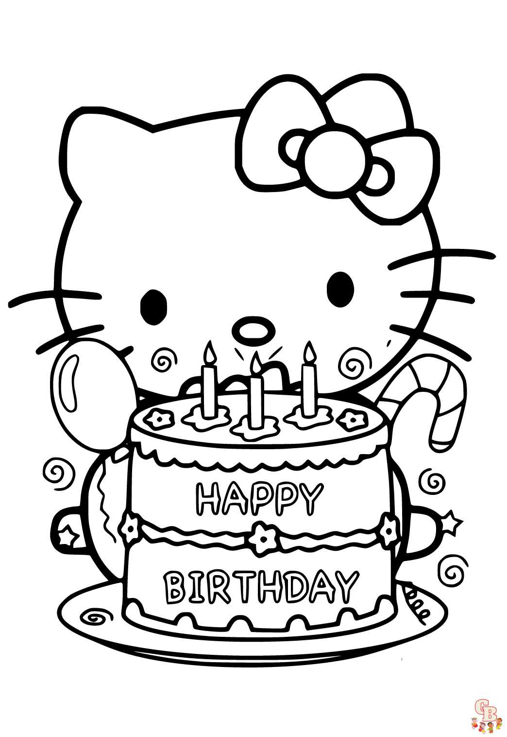 Coloriage Hello Kitty Gratuit en Ligne pour les Enfants Pages à Colorier