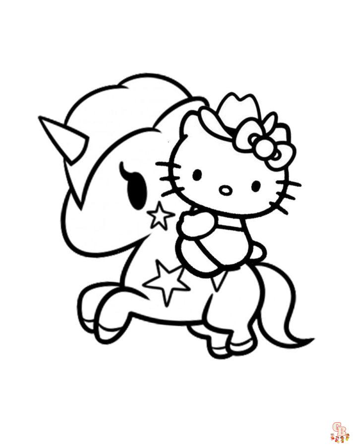 Coloriage Hello Kitty Gratuit en Ligne pour les Enfants Pages à Colorier