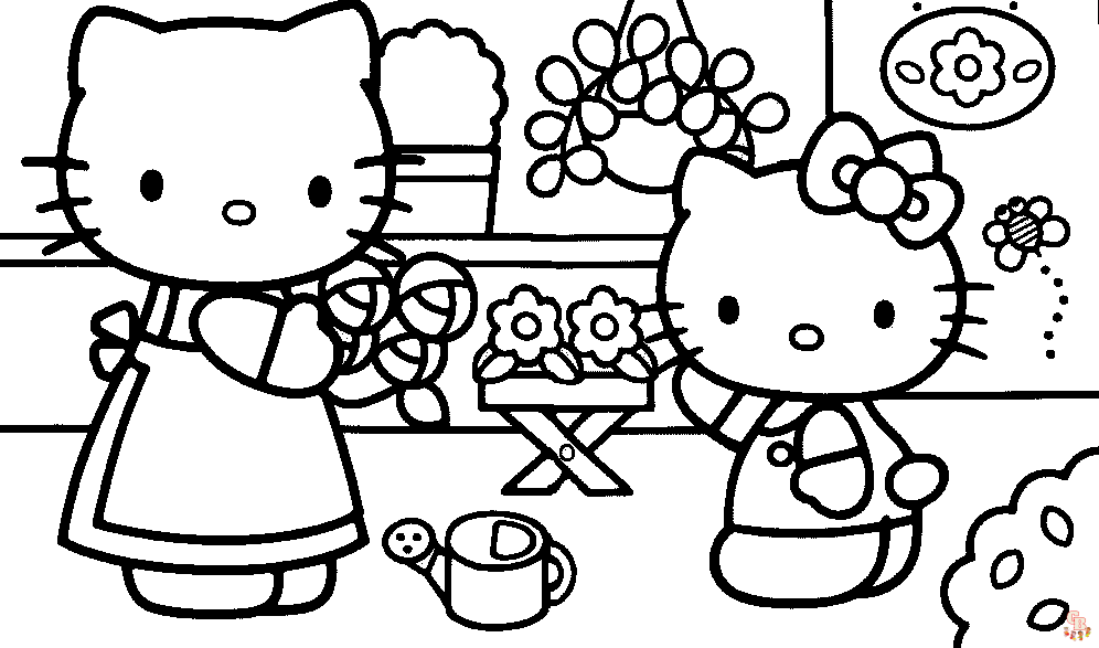 Coloriage Hello Kitty Gratuit en Ligne pour les Enfants Pages à Colorier