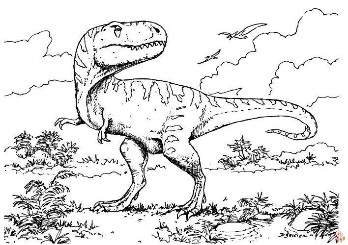 Coloriage Jurassic World T-Rex, Raptors, Mosasaure et plus