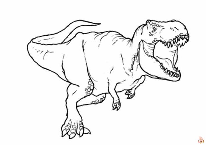 Coloriage Jurassic World T-Rex, Raptors, Mosasaure et plus