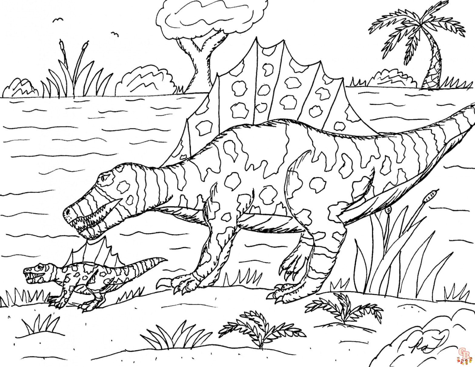 Coloriage Jurassic World T-Rex, Raptors, Mosasaure et plus