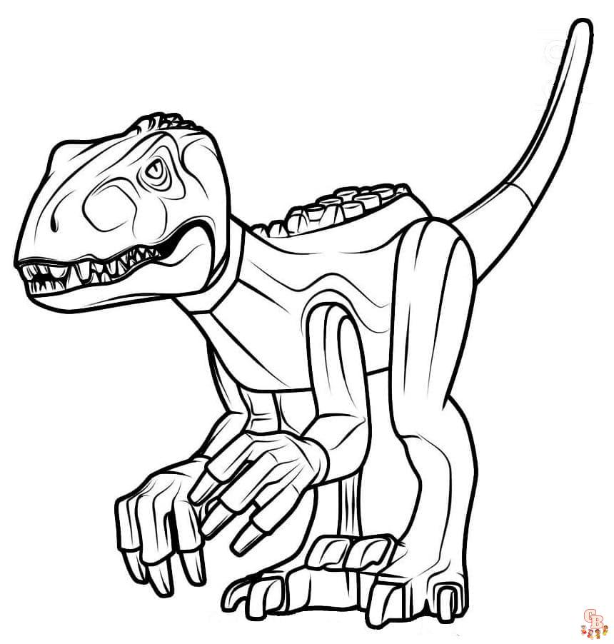 Coloriage Jurassic World T-Rex, Raptors, Mosasaure et plus