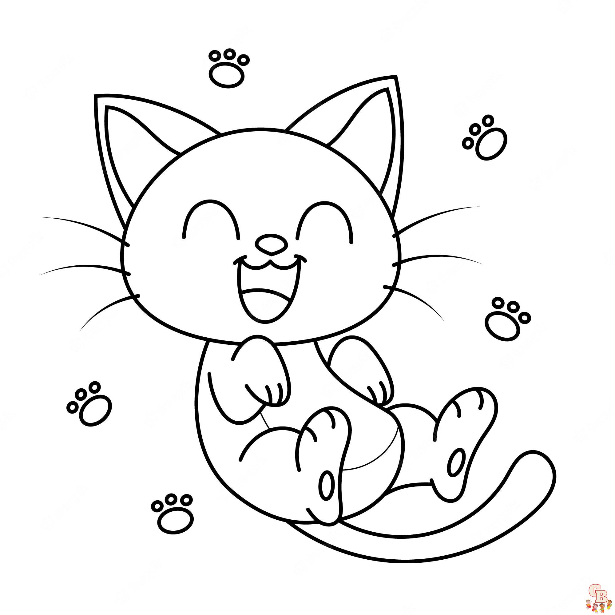 Coloriage Kawaii Animaux Chat, Lapin, Chien, Panda, Ours, Renard Hamster