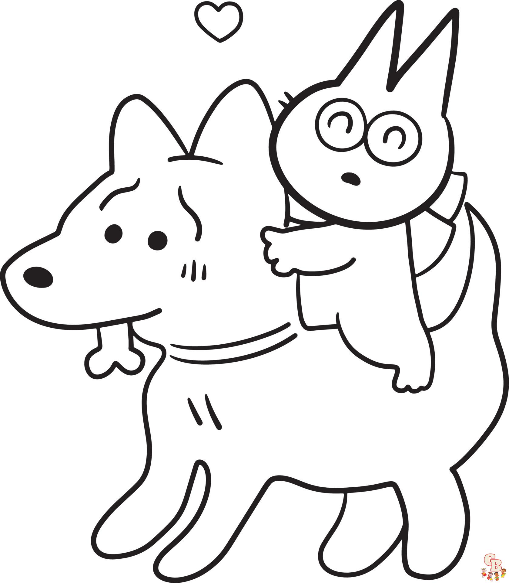 Coloriage Kawaii Animaux Chat, Lapin, Chien, Panda, Ours, Renard Hamster