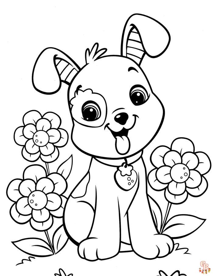 Coloriage Kawaii Animaux Chat, Lapin, Chien, Panda, Ours, Renard Hamster