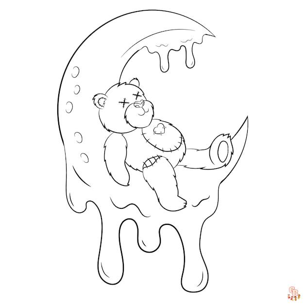 Coloriage Kawaii Animaux Chat, Lapin, Chien, Panda, Ours, Renard Hamster