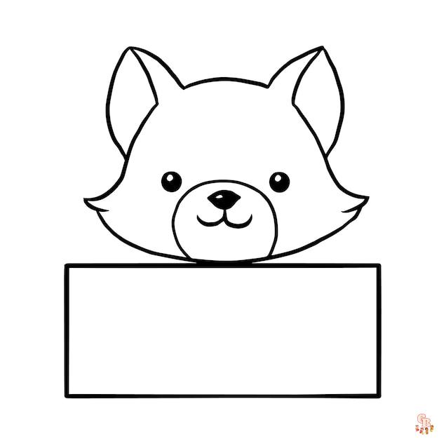 Coloriage Kawaii Animaux Chat, Lapin, Chien, Panda, Ours, Renard Hamster