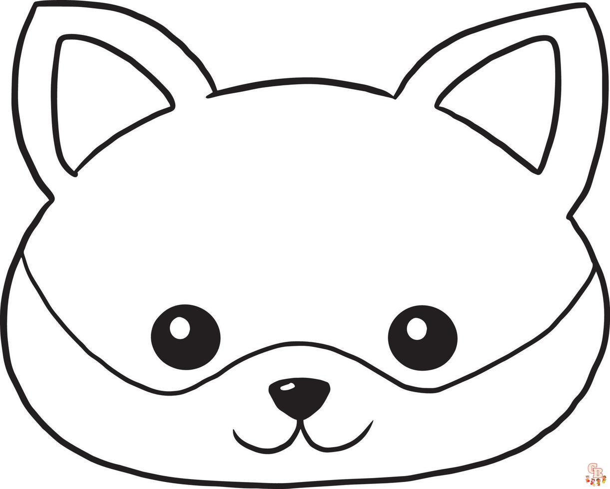 Coloriage Kawaii Animaux Chat, Lapin, Chien, Panda, Ours, Renard Hamster