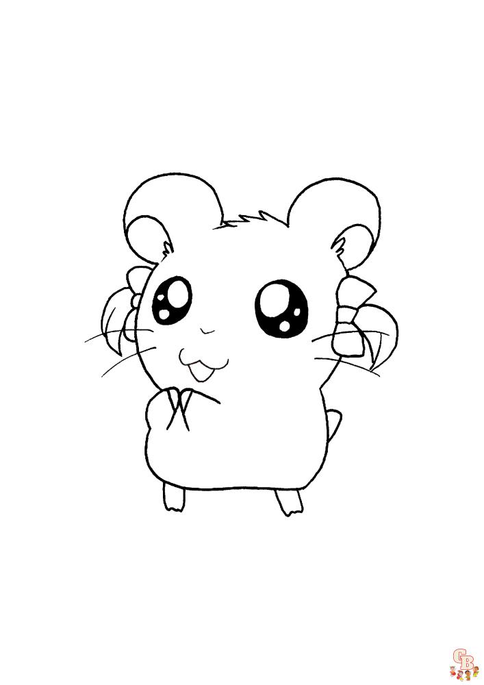 Coloriage Kawaii Animaux Chat, Lapin, Chien, Panda, Ours, Renard Hamster