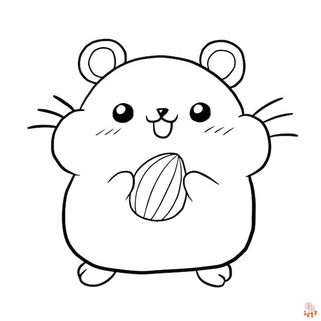 Coloriage Kawaii Animaux Chat, Lapin, Chien, Panda, Ours, Renard Hamster