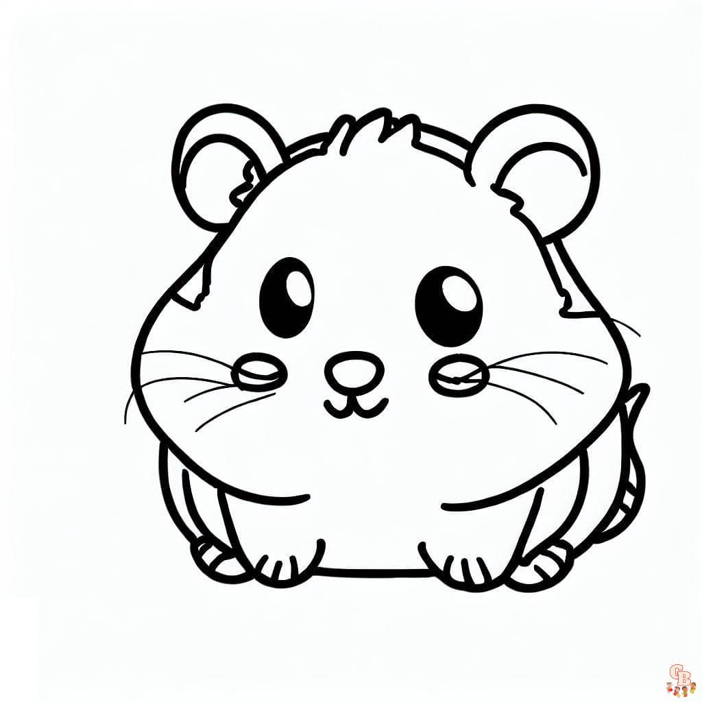 Coloriage Kawaii Animaux Chat, Lapin, Chien, Panda, Ours, Renard Hamster