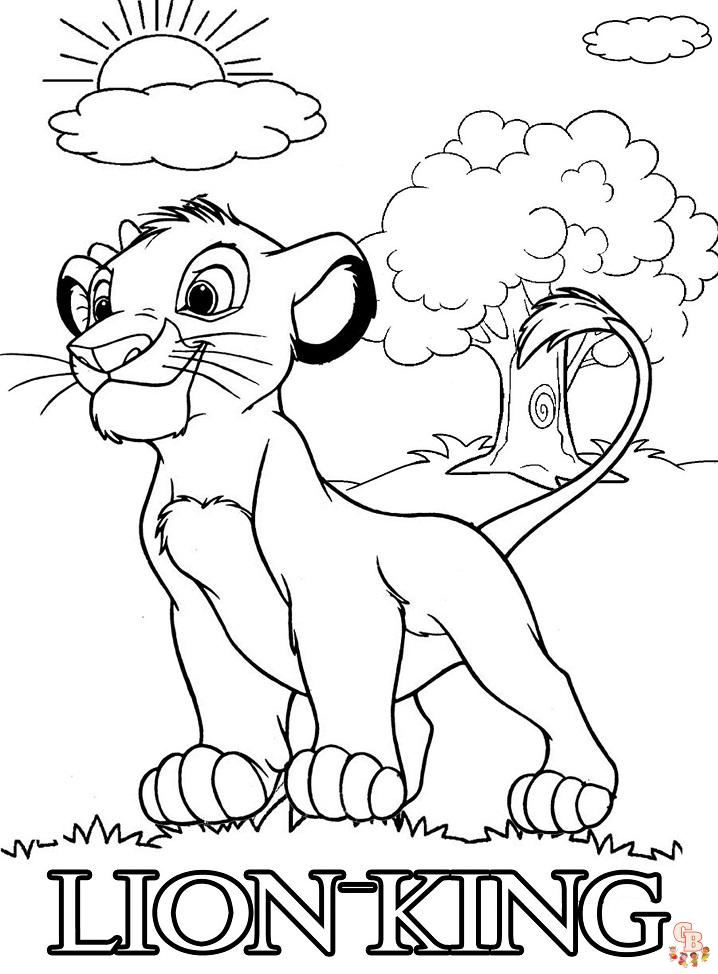 Coloriage Lion Modèles pour Enfants, Adultes et Activités Scolaires