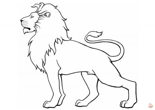 Coloriage Lion Modèles pour Enfants, Adultes et Activités Scolaires