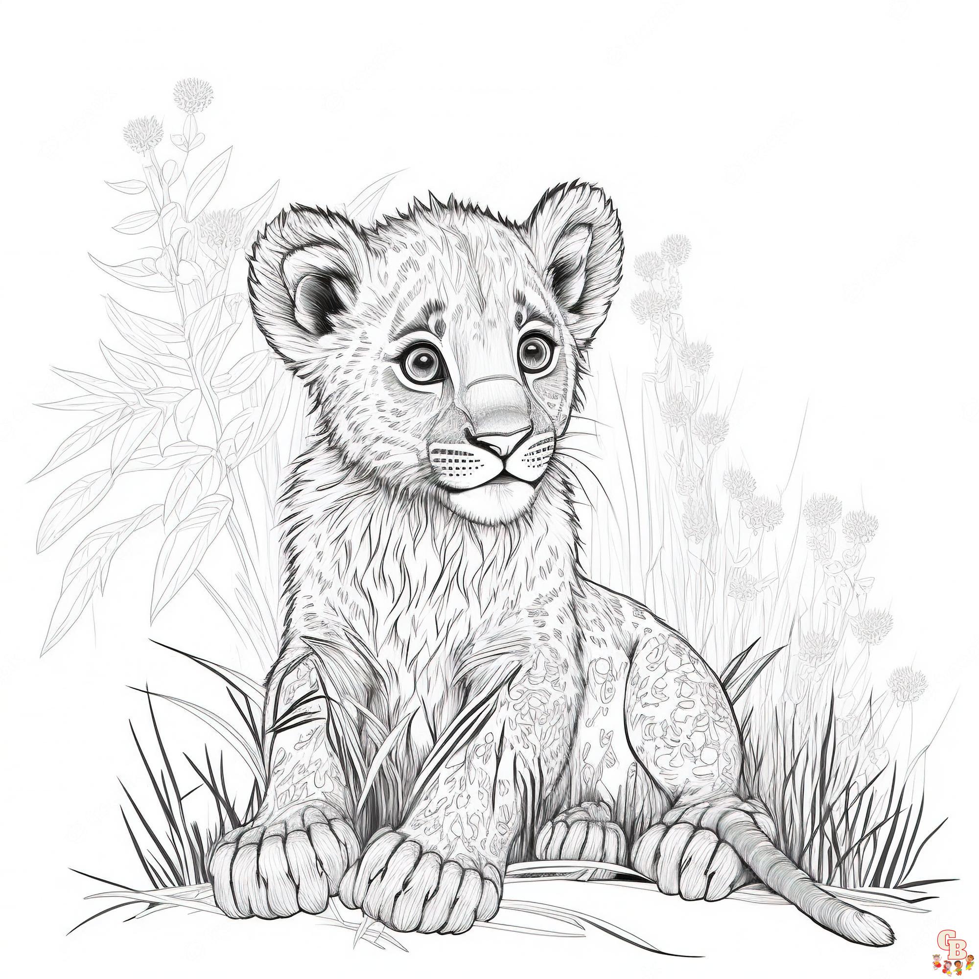 Coloriage Lion Modèles pour Enfants, Adultes et Activités Scolaires