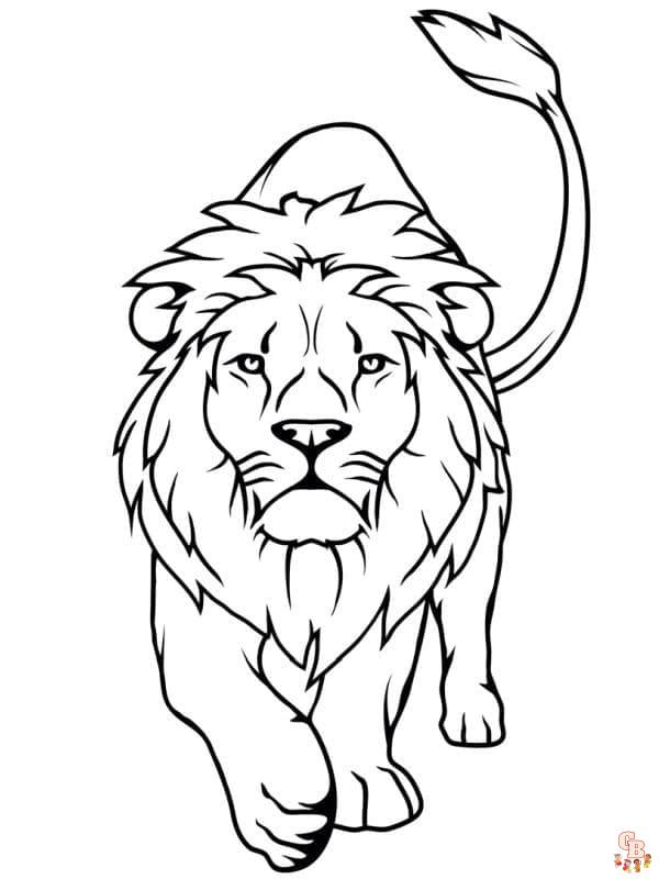 Coloriage Lion Modèles pour Enfants, Adultes et Activités Scolaires