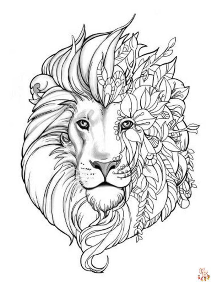 Coloriage Lion Modèles pour Enfants, Adultes et Activités Scolaires