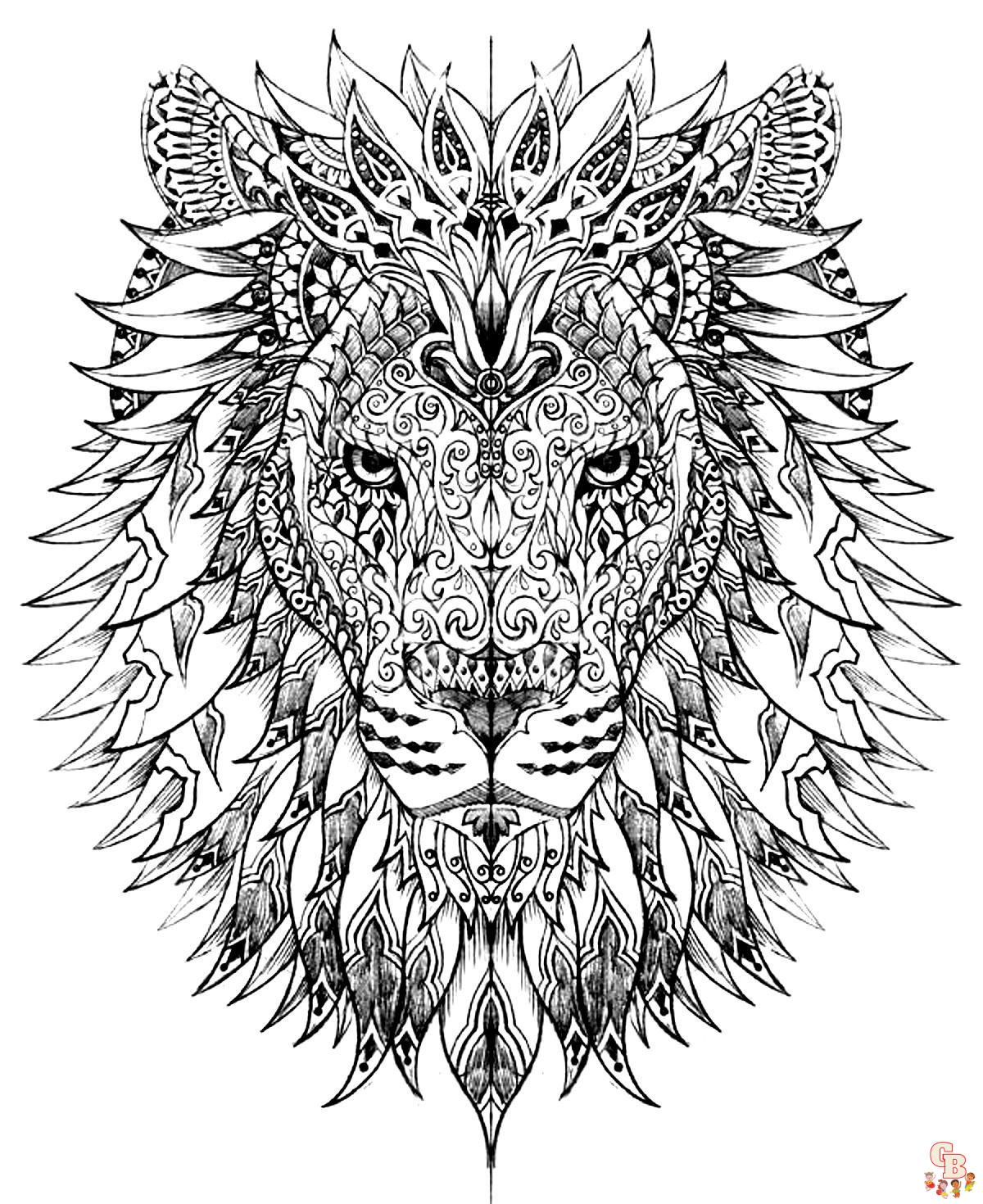 Coloriage Lion Modèles pour Enfants, Adultes et Activités Scolaires