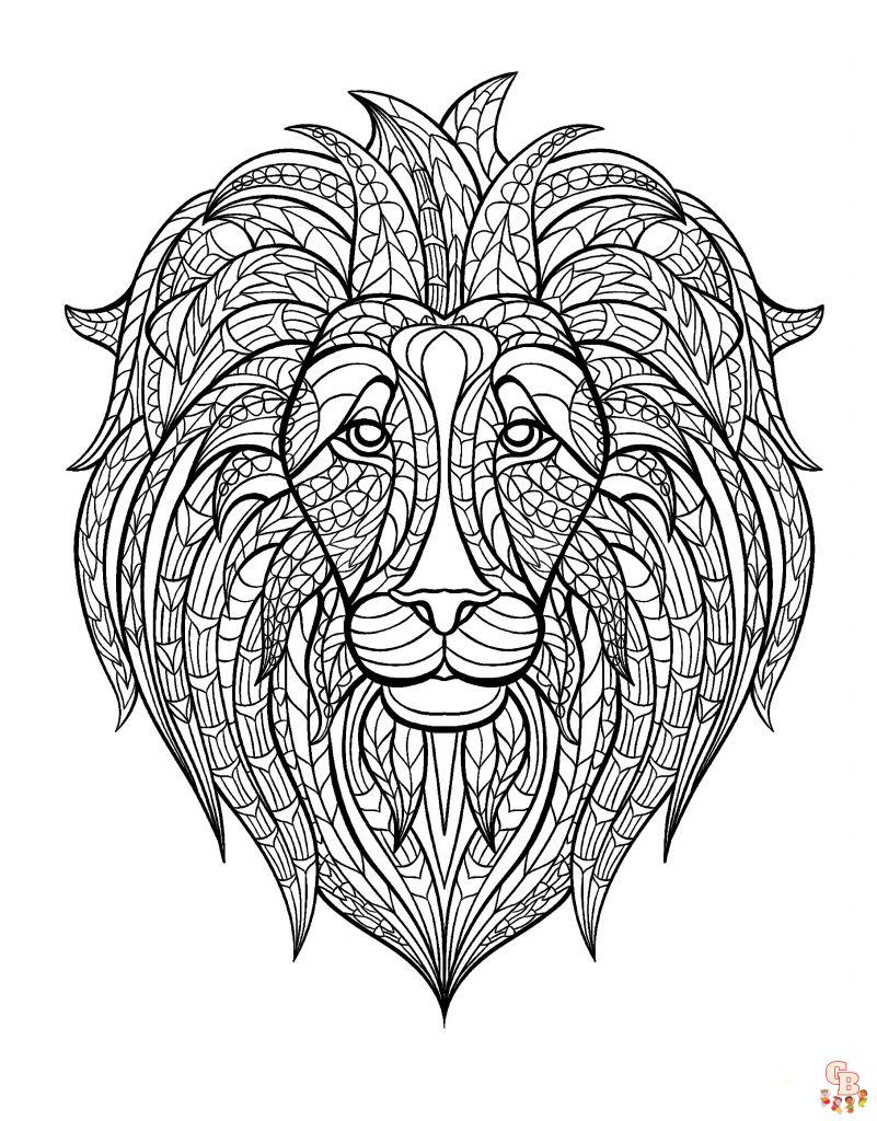 Coloriage Lion Modèles pour Enfants, Adultes et Activités Scolaires