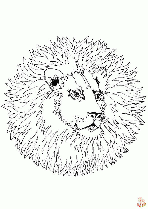 Coloriage Lion Modèles pour Enfants, Adultes et Activités Scolaires