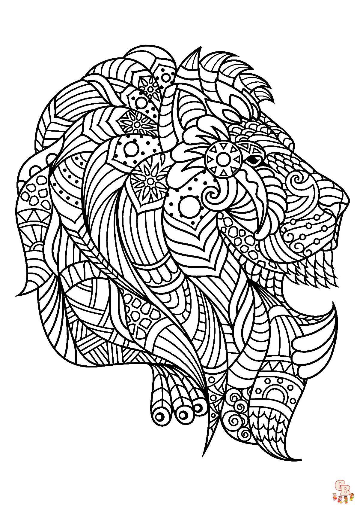 Coloriage Lion Modèles pour Enfants, Adultes et Activités Scolaires