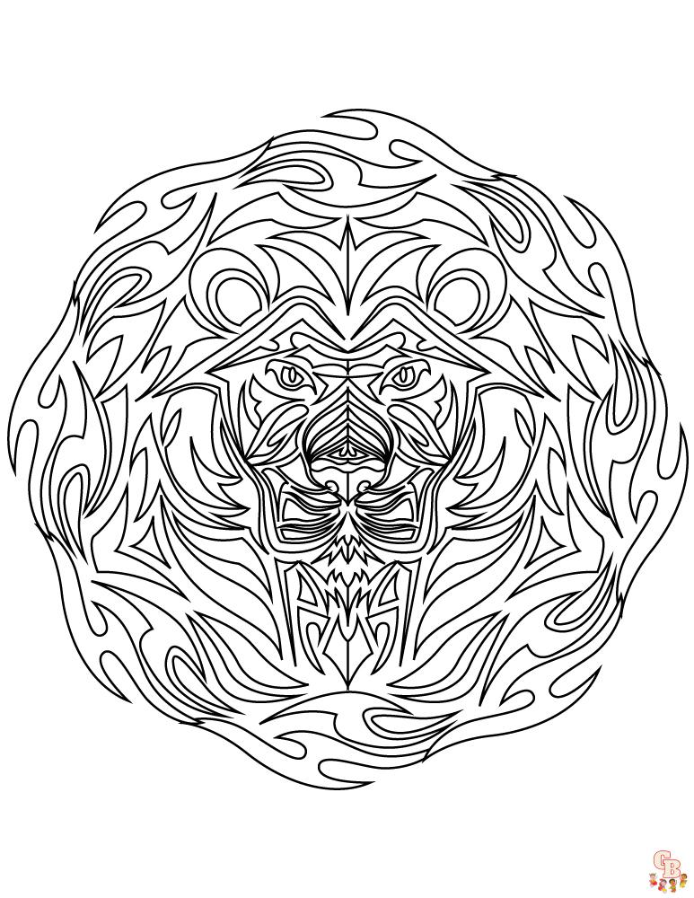 Coloriage Lion Modèles pour Enfants, Adultes et Activités Scolaires