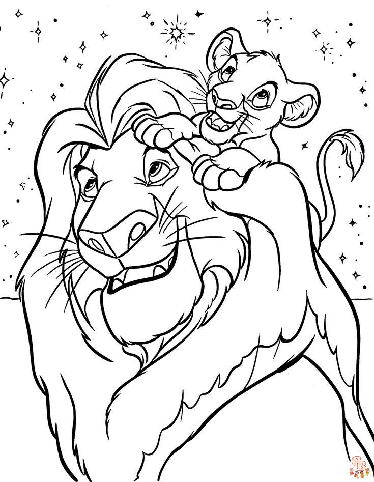 Coloriage Lion Modèles pour Enfants, Adultes et Activités Scolaires