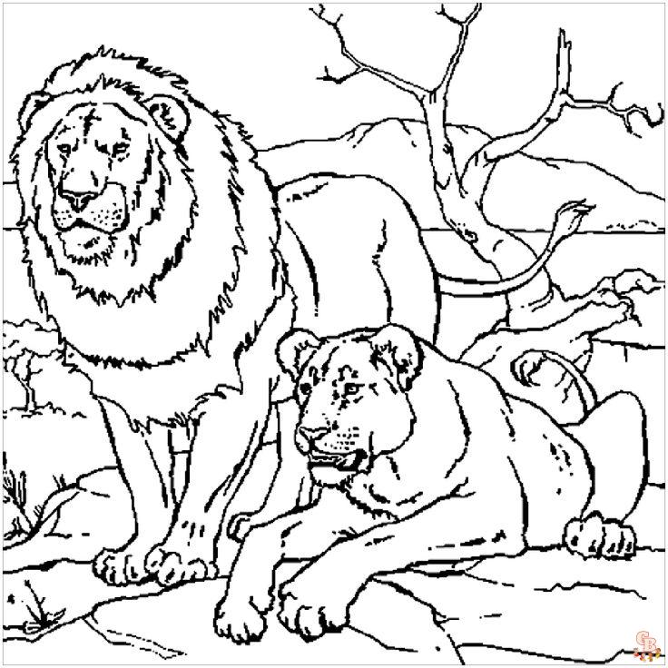 Coloriage Lion Modèles pour Enfants, Adultes et Activités Scolaires