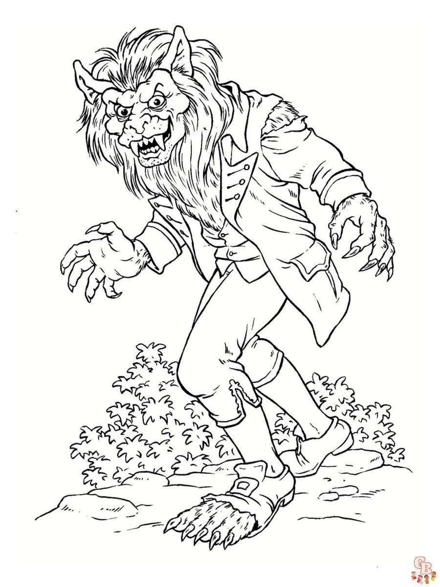 Coloriage loup pour enfants - Dessins de loups à colorier facilement