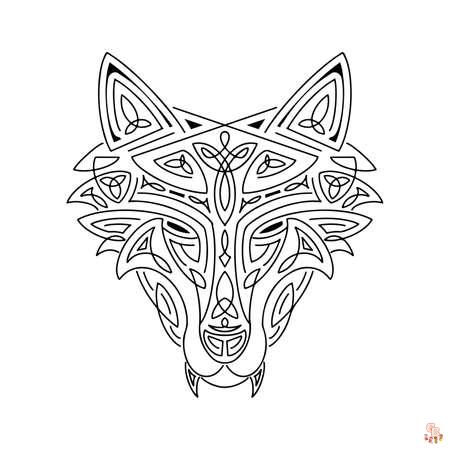 Coloriage loup pour enfants - Dessins de loups à colorier facilement