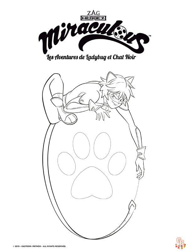 Coloriage Miraculous Ladybug Pages à colorier gratuites pour enfants en utilisant la langue des người Pháp