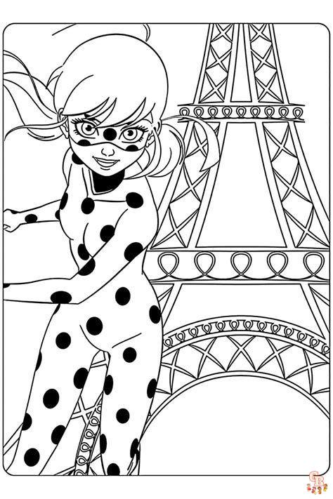 Coloriage Miraculous Ladybug Pages à colorier gratuites pour enfants en utilisant la langue des người Pháp