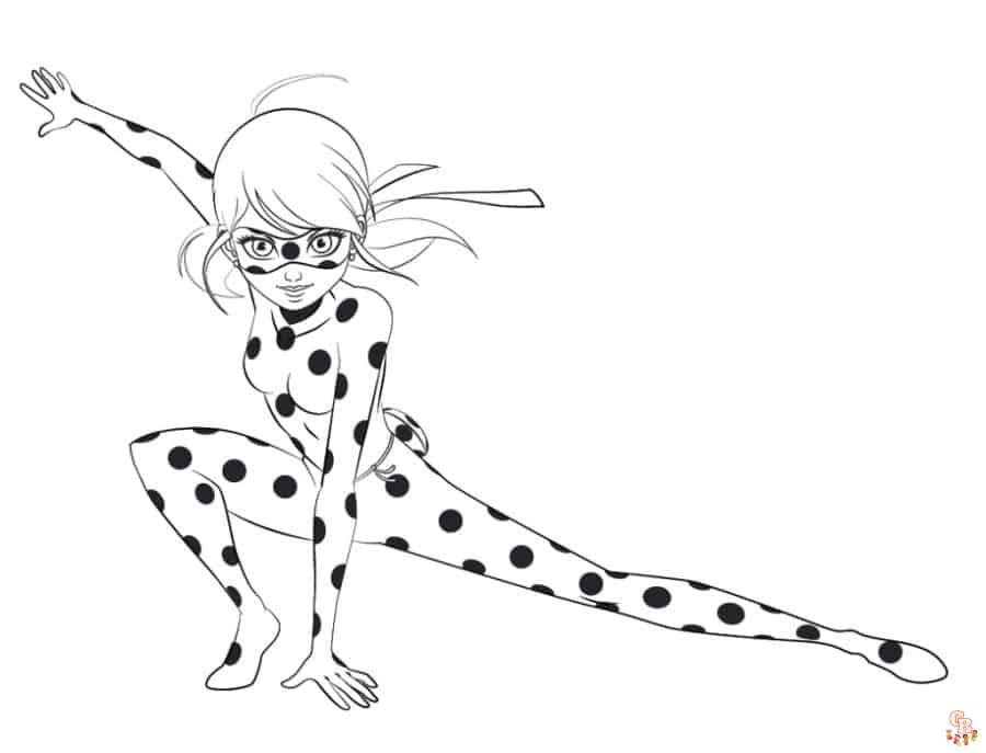 Coloriage Miraculous Ladybug Pages à colorier gratuites pour enfants en utilisant la langue des người Pháp