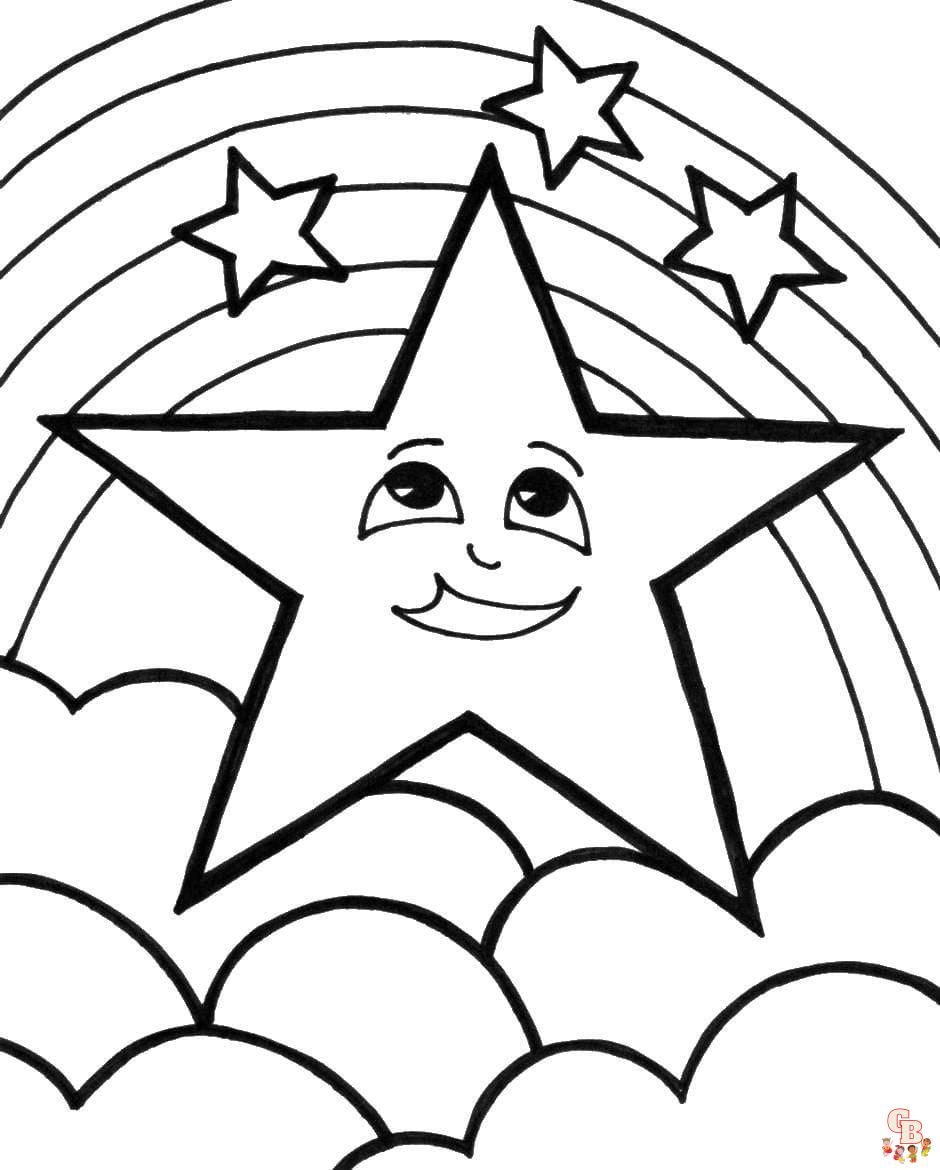 Modèles de coloriage arc-en-ciel gratuits - Pages à colorier d'arc-en-ciel en ligne pour enfants