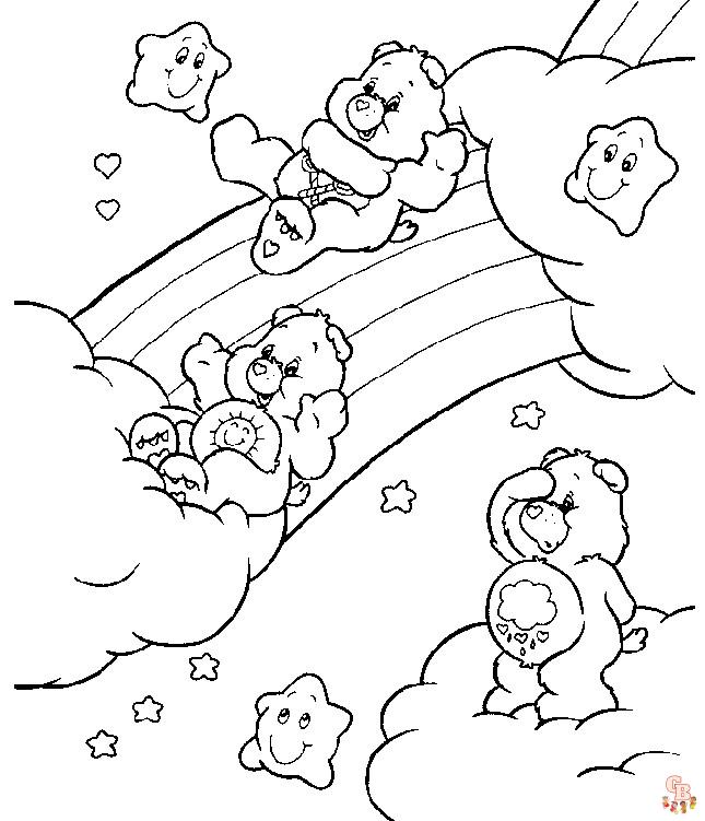 Modèles de coloriage arc-en-ciel gratuits - Pages à colorier d'arc-en-ciel en ligne pour enfants