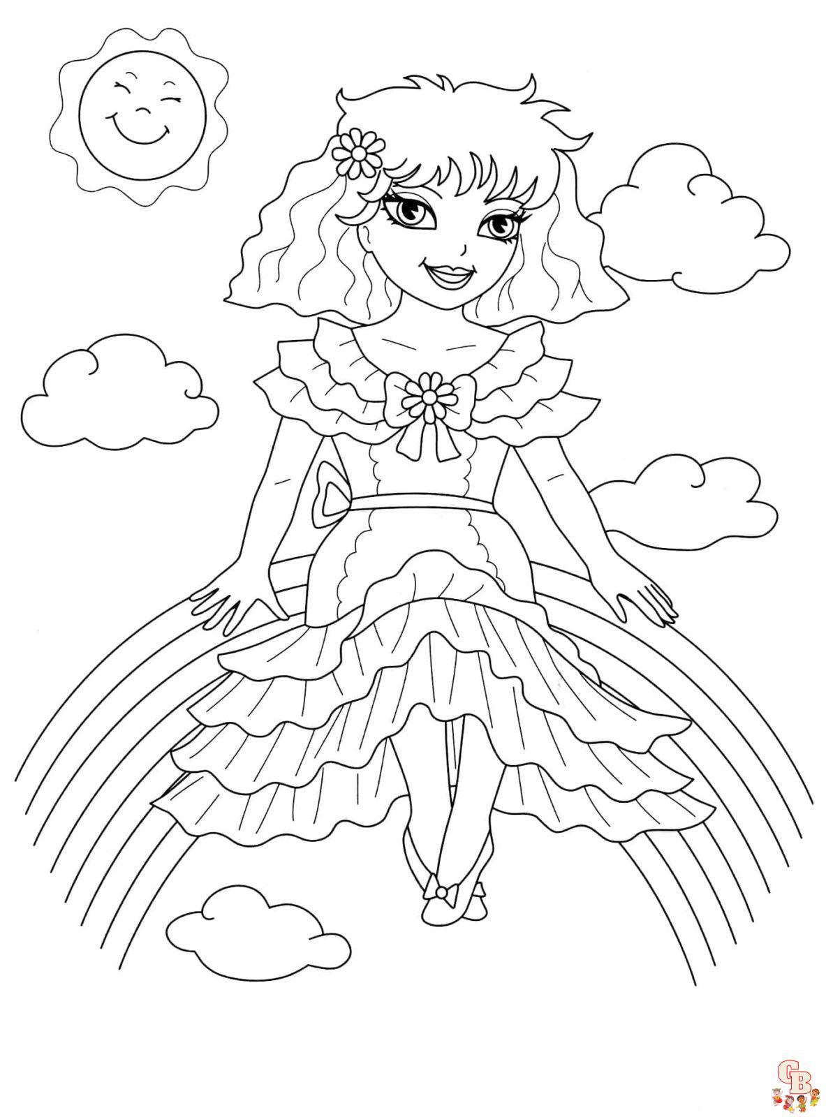 Modèles de coloriage arc-en-ciel gratuits - Pages à colorier d'arc-en-ciel en ligne pour enfants