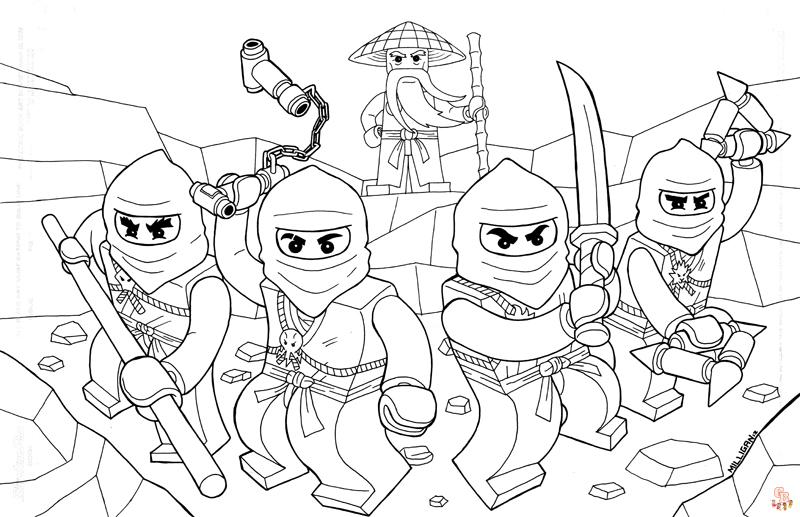 Coloriage Ninjago - Pages gratuites de personnages de Ninjago à colorier