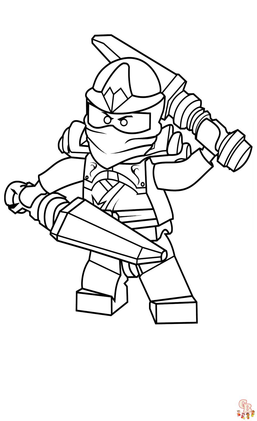 Coloriage Ninjago - Pages gratuites de personnages de Ninjago à colorier