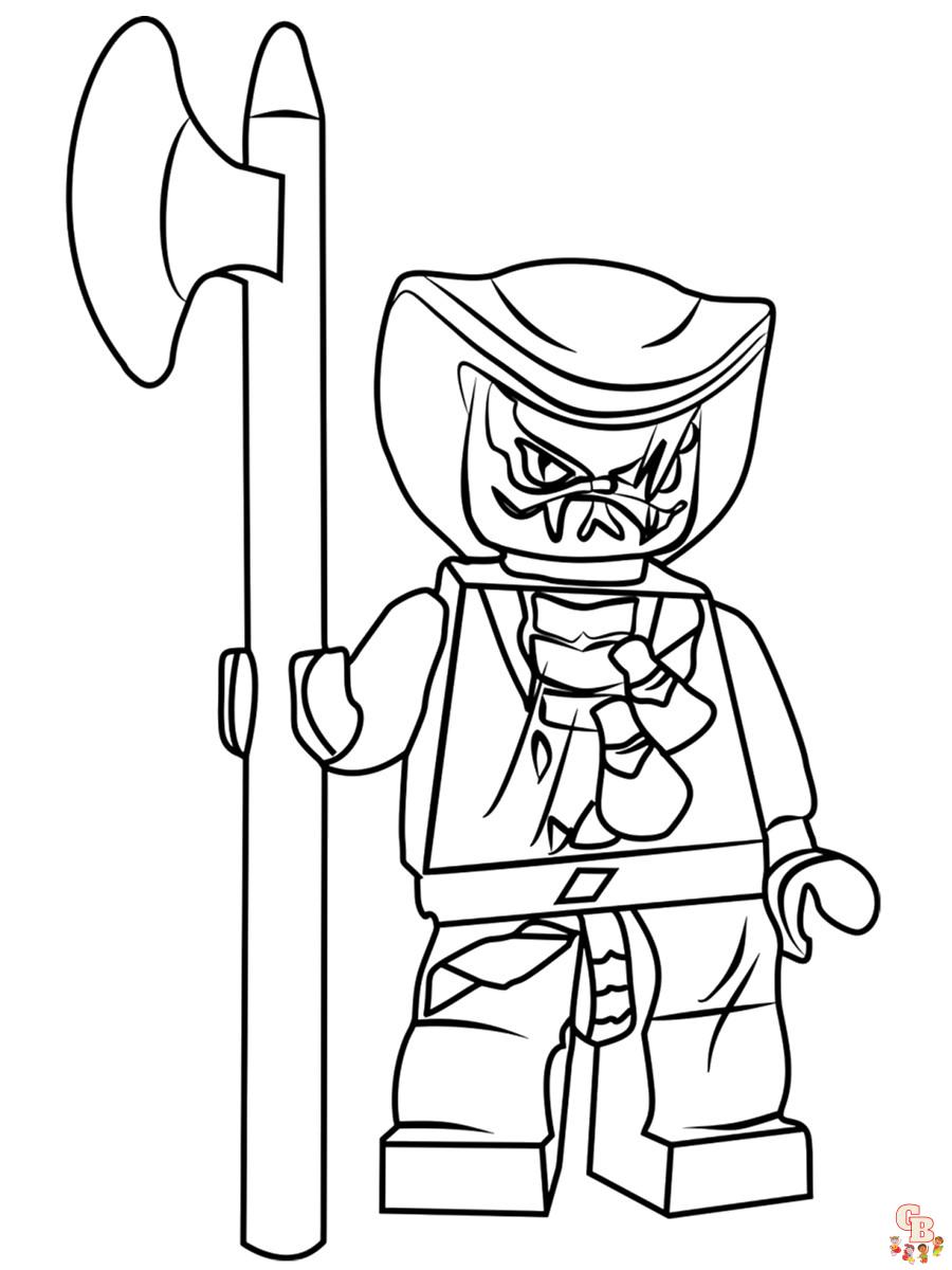 Coloriage Ninjago - Pages gratuites de personnages de Ninjago à colorier