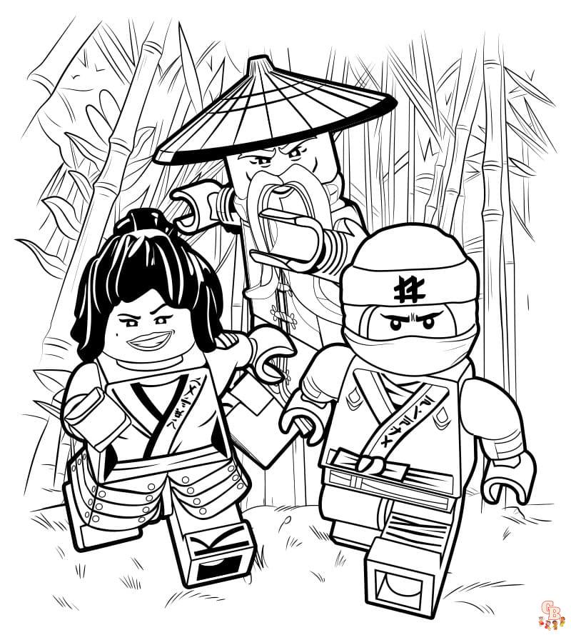 Coloriage Ninjago - Pages gratuites de personnages de Ninjago à colorier