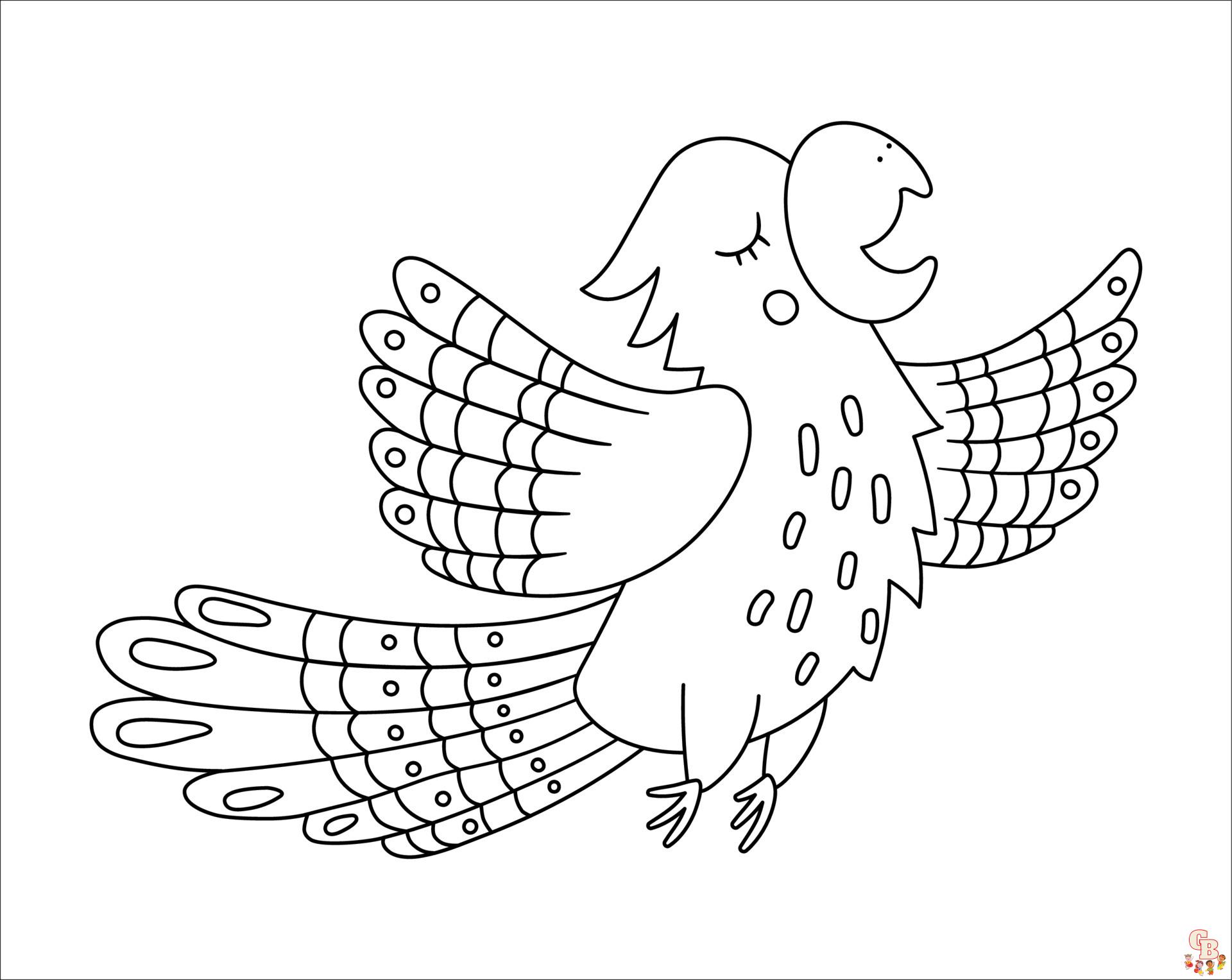 Coloriage oiseau Modèles réalistes, exotiques et mignons à colorier pour enfants