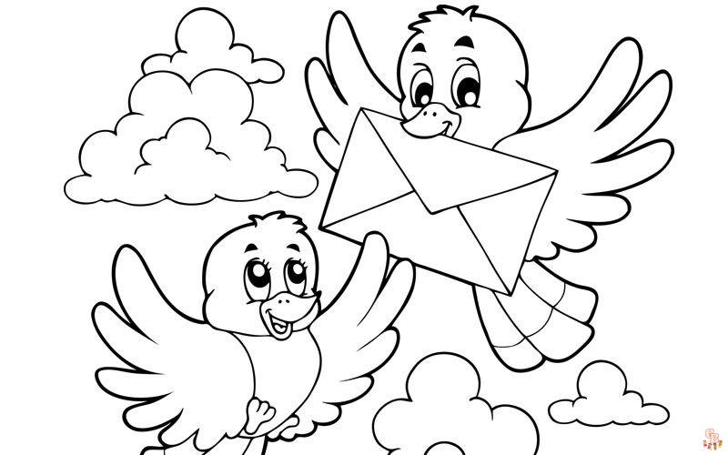 Coloriage oiseau Modèles réalistes, exotiques et mignons à colorier pour enfants