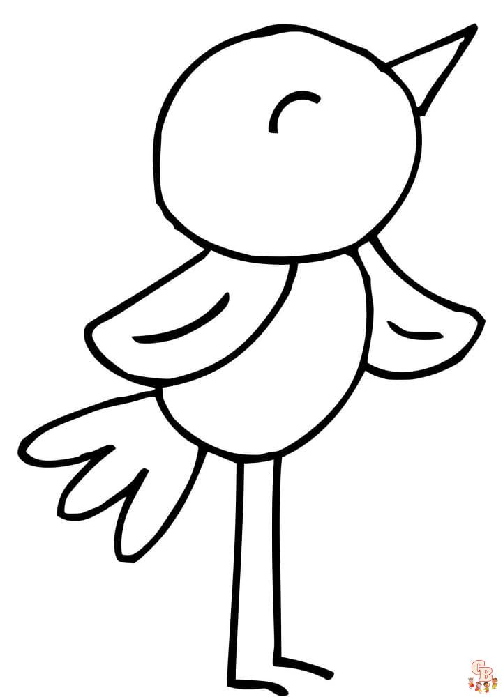 Coloriage oiseau Modèles réalistes, exotiques et mignons à colorier pour enfants