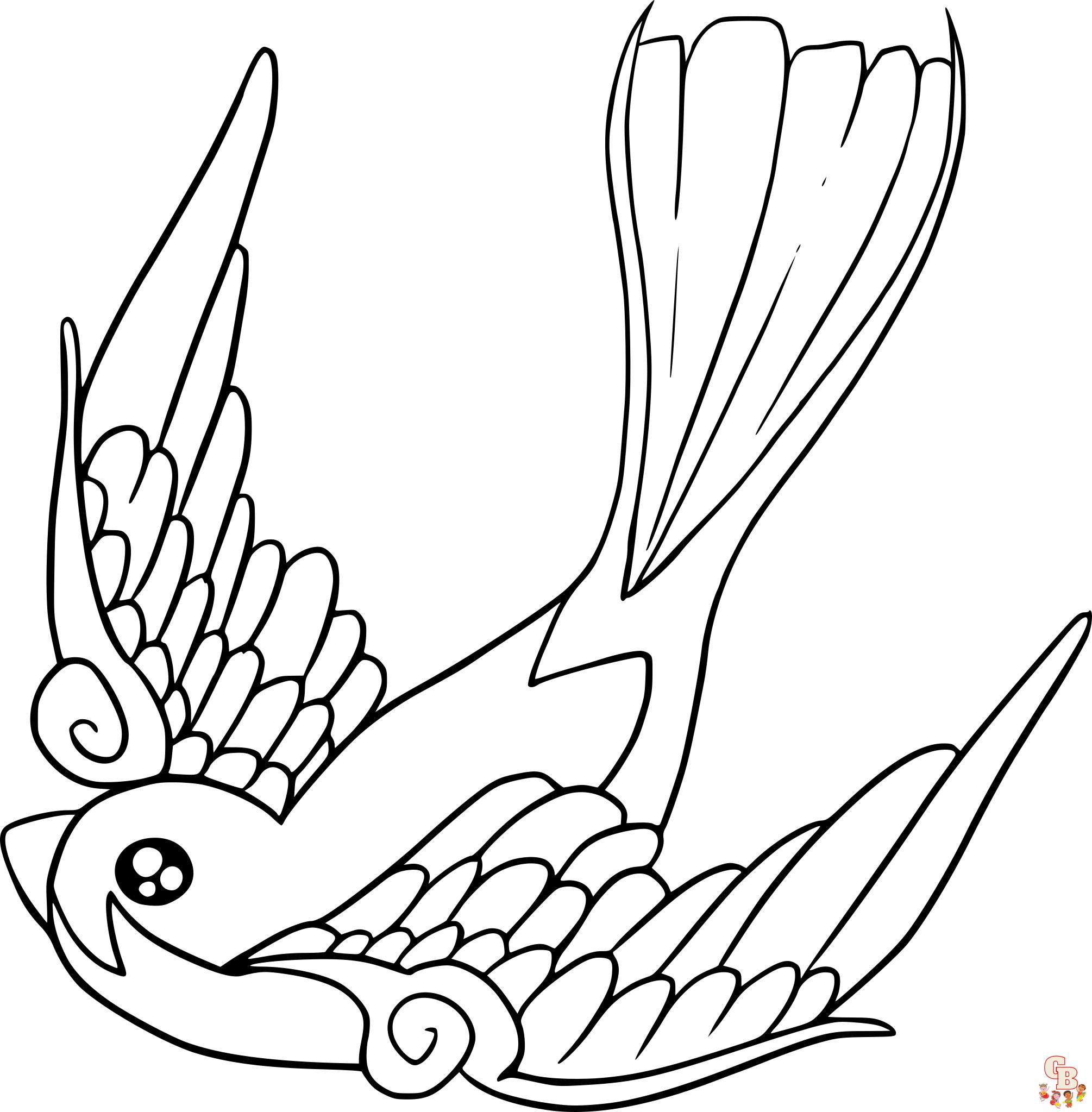 Coloriage oiseau Modèles réalistes, exotiques et mignons à colorier pour enfants