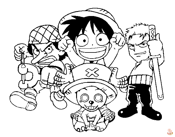 Coloriage One Piece Les personnages de One Piece à colorier gratuitement