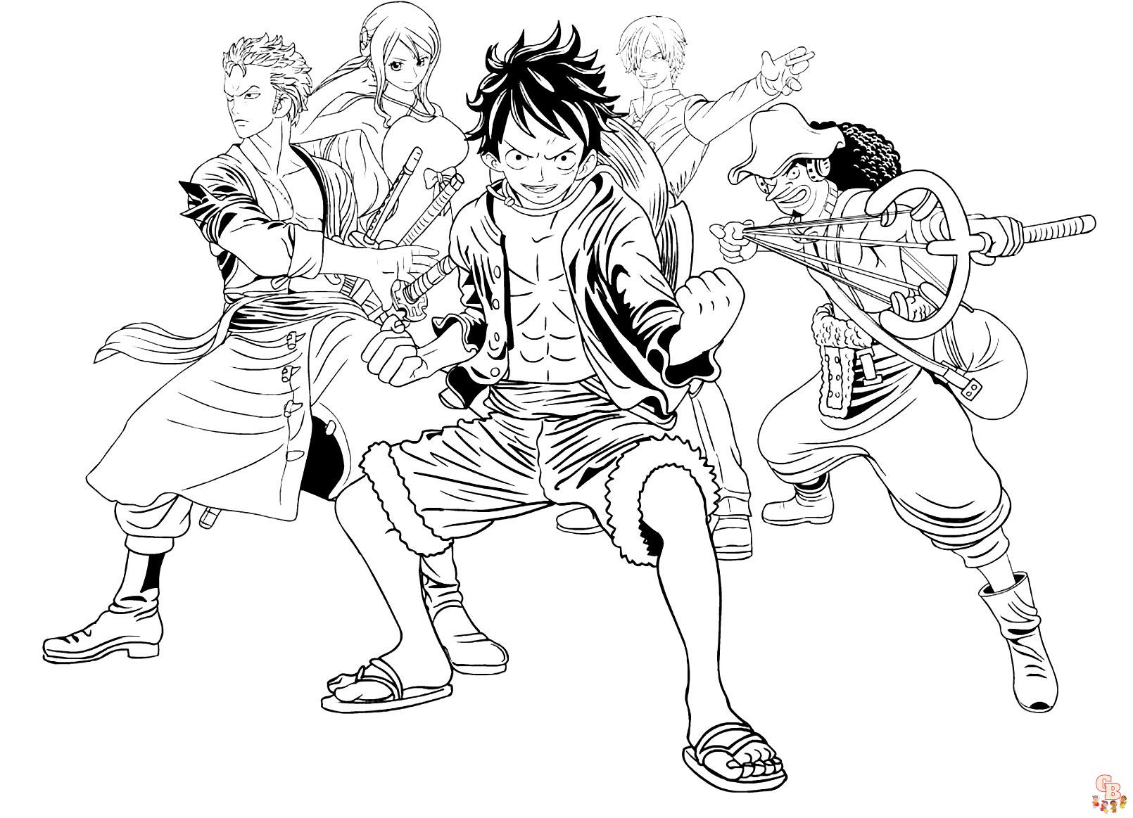 Coloriage One Piece Les personnages de One Piece à colorier gratuitement