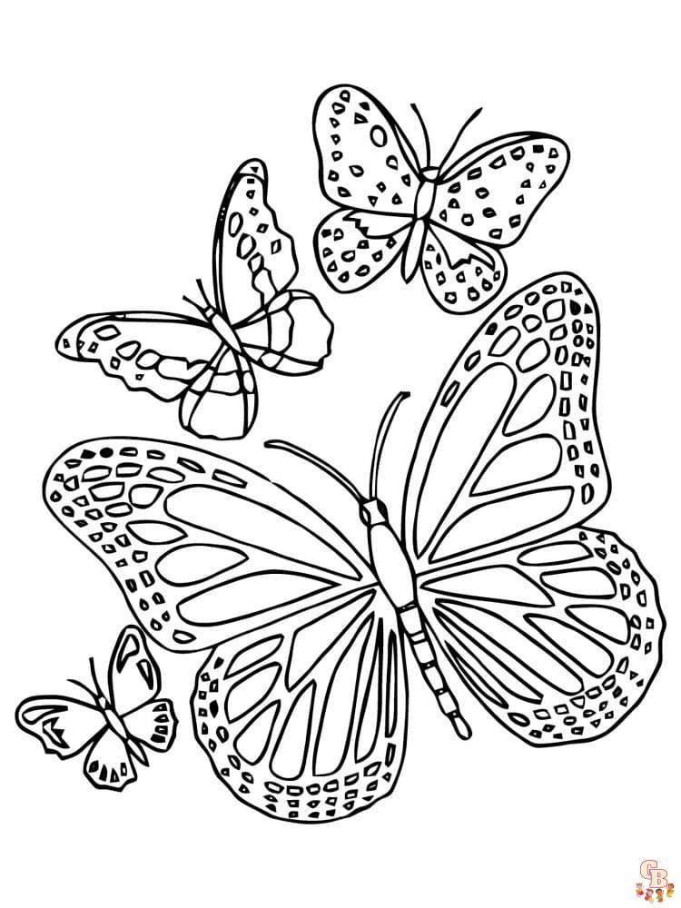 Coloriage papillon - Des modèles gratuits pour enfants et passionnés d'insectes