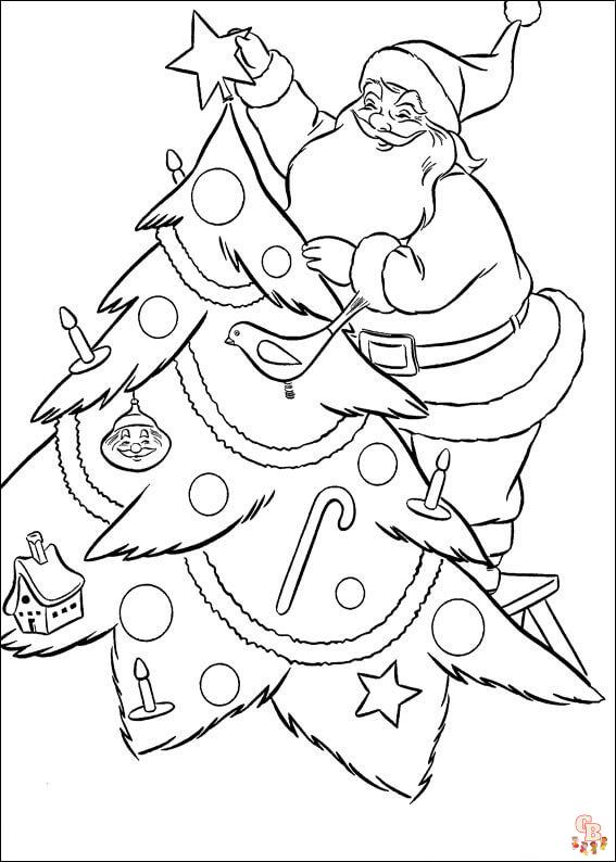 Top 6 meilleurs coloriages de Père Noël et sapin en 2023