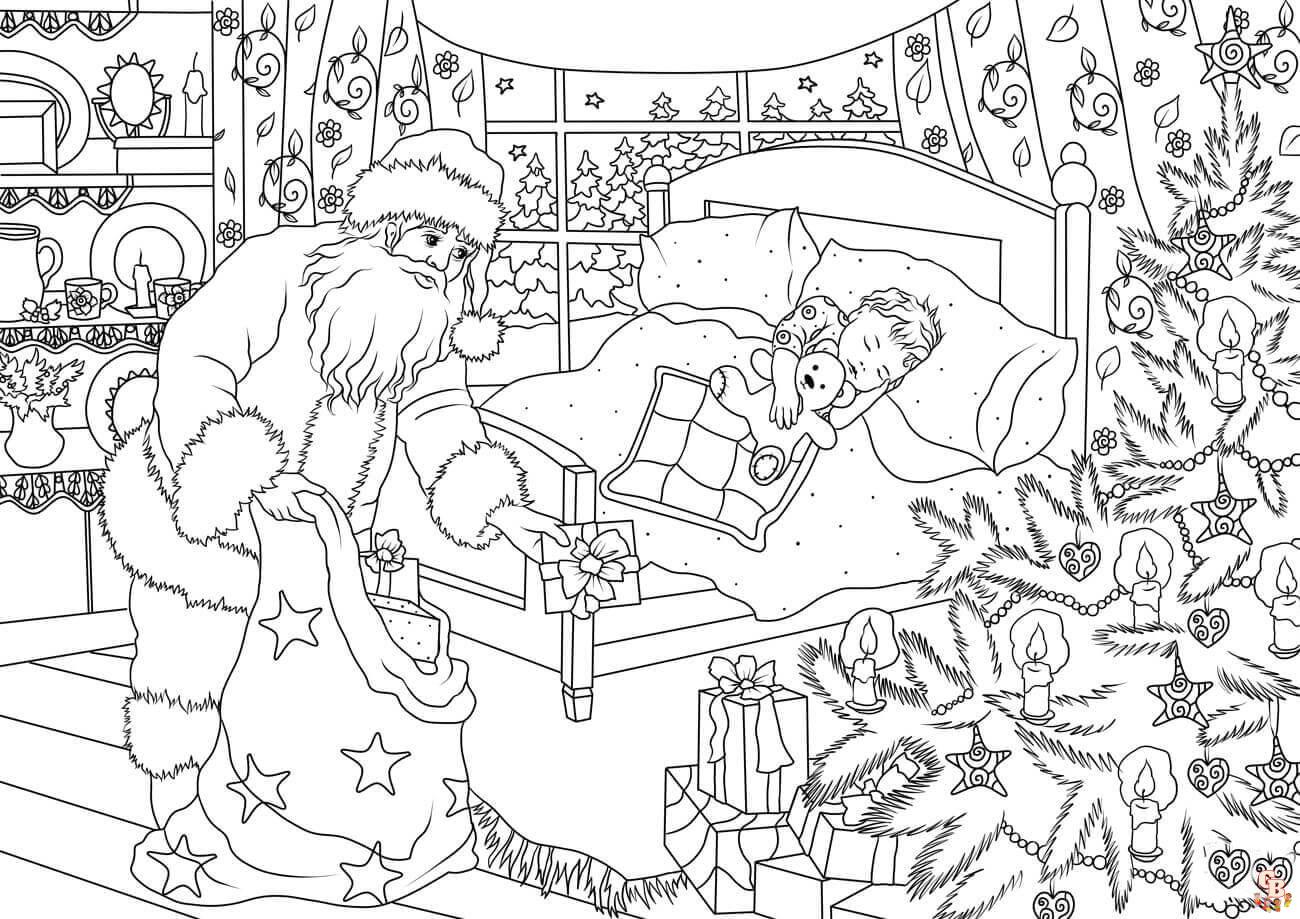 Top 6 meilleurs coloriages de Père Noël et sapin en 2023